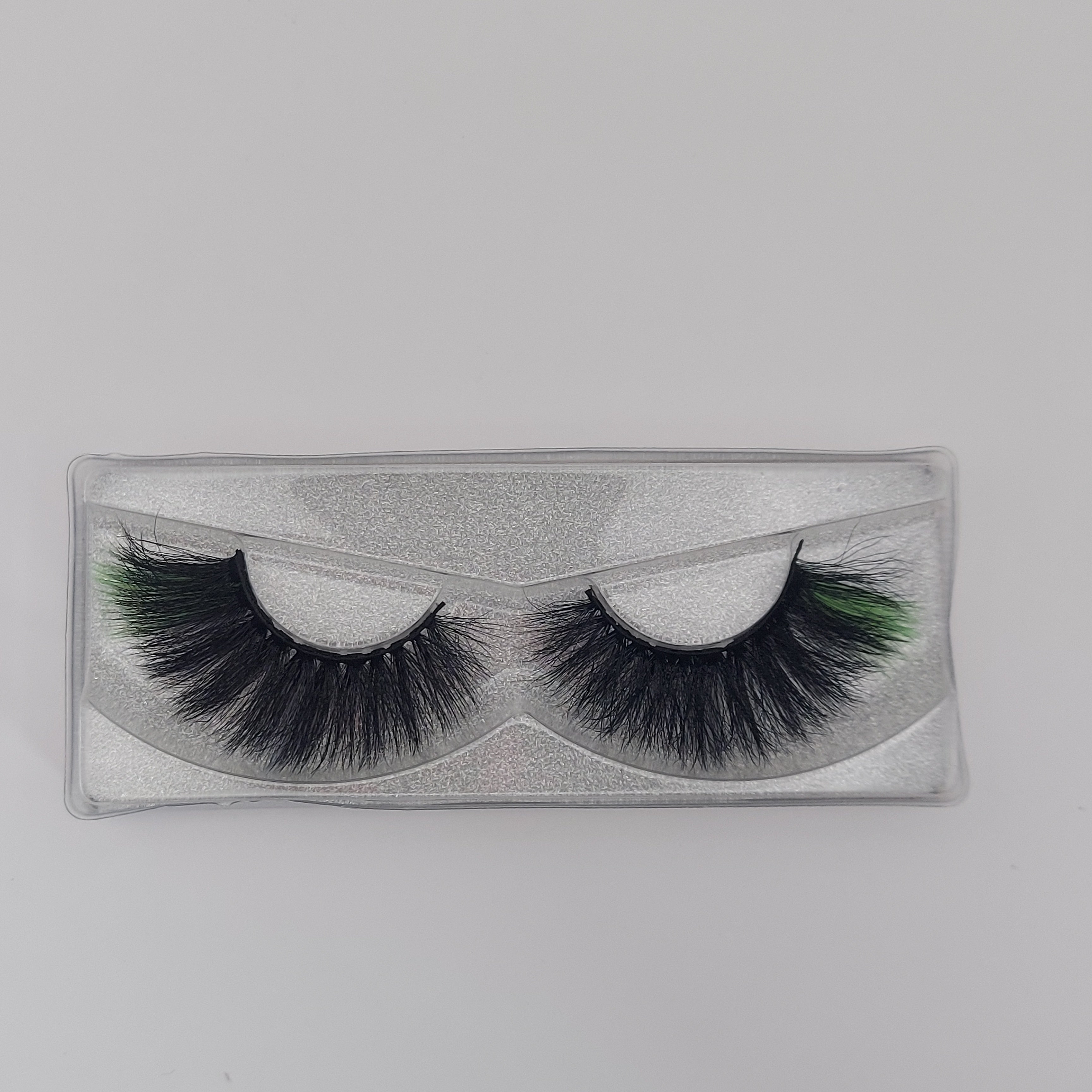 Colored Faux Mink Strip Lashes - Green