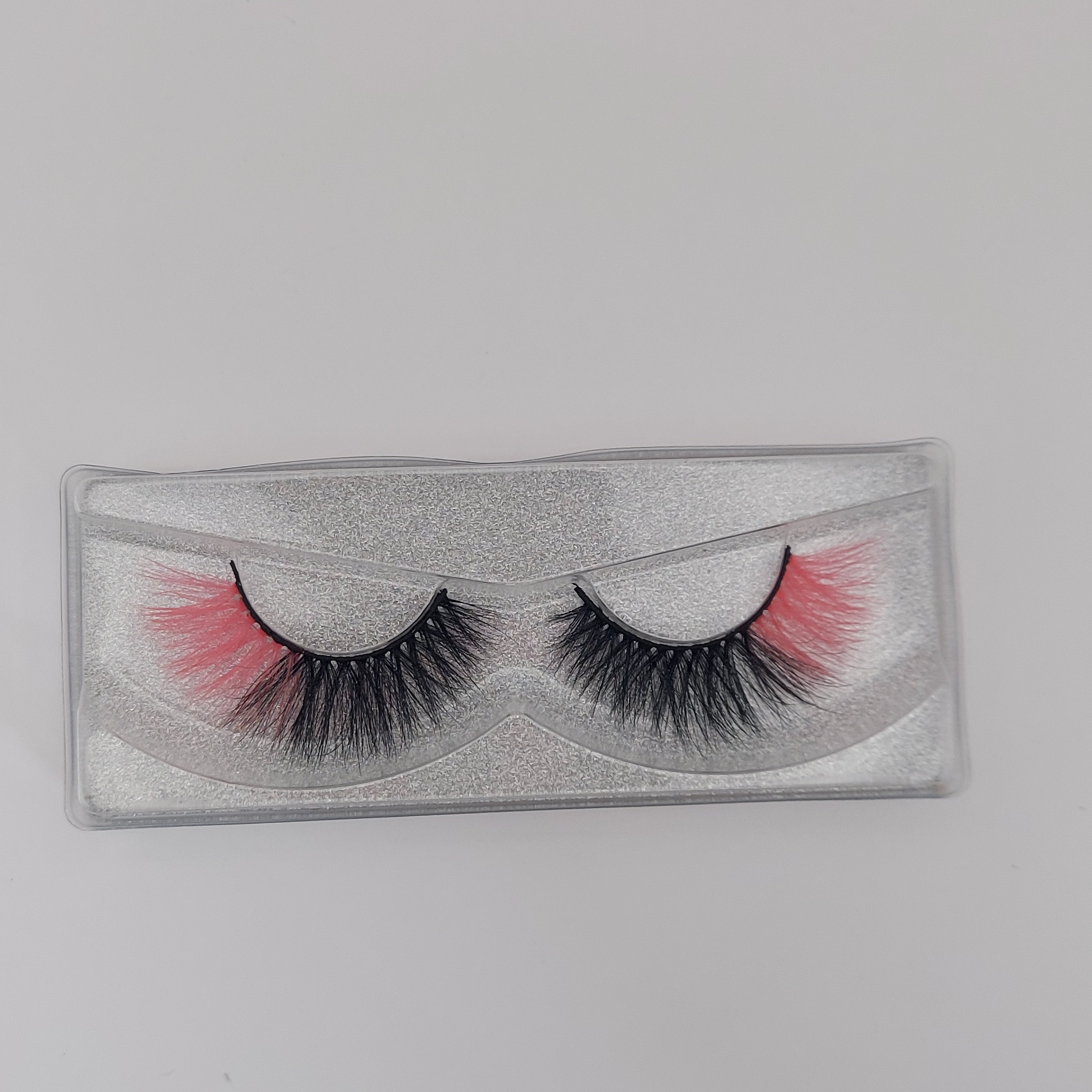 Colored Faux Mink Strip Lashes - Pink