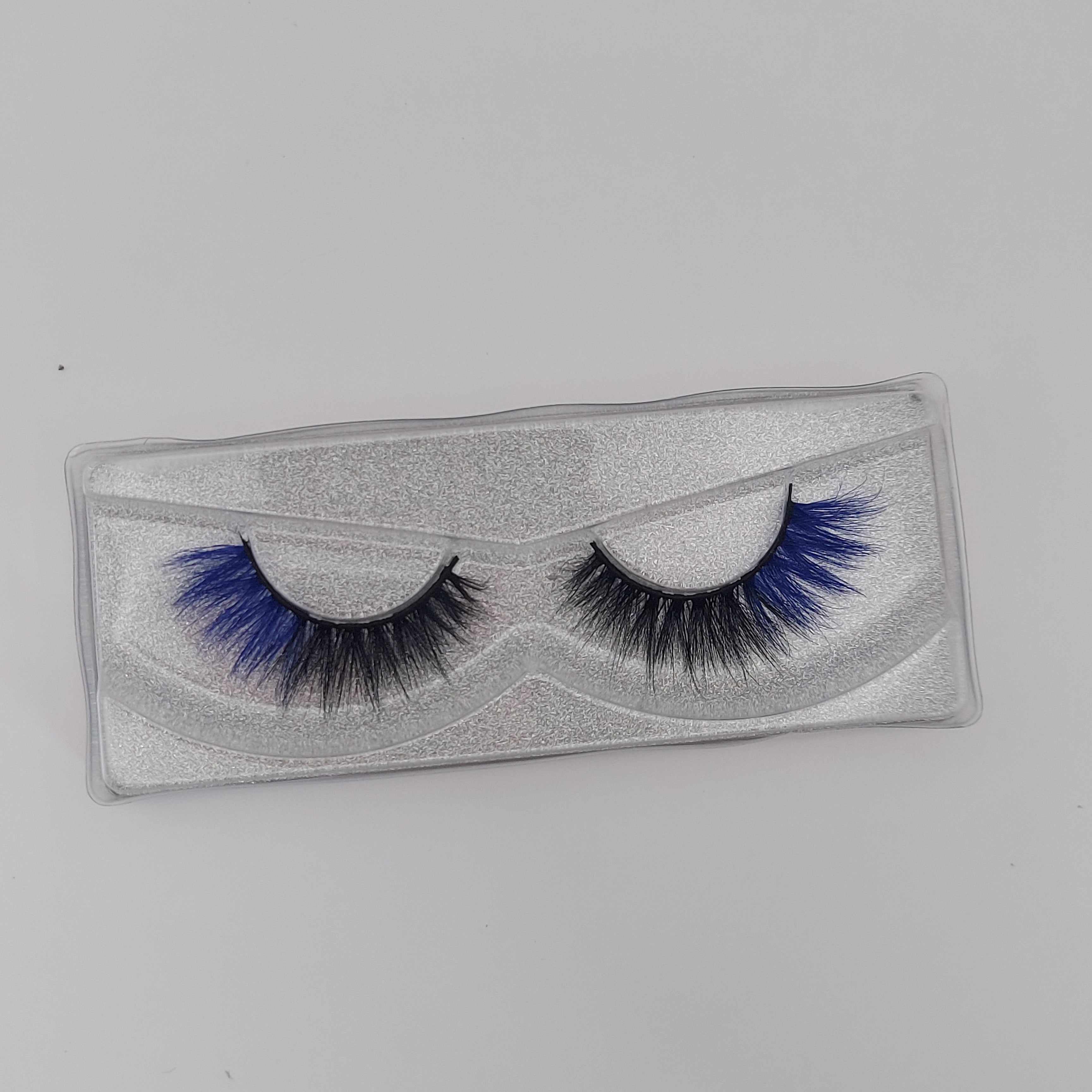 Colored Faux Mink Strip Lashes - Blue