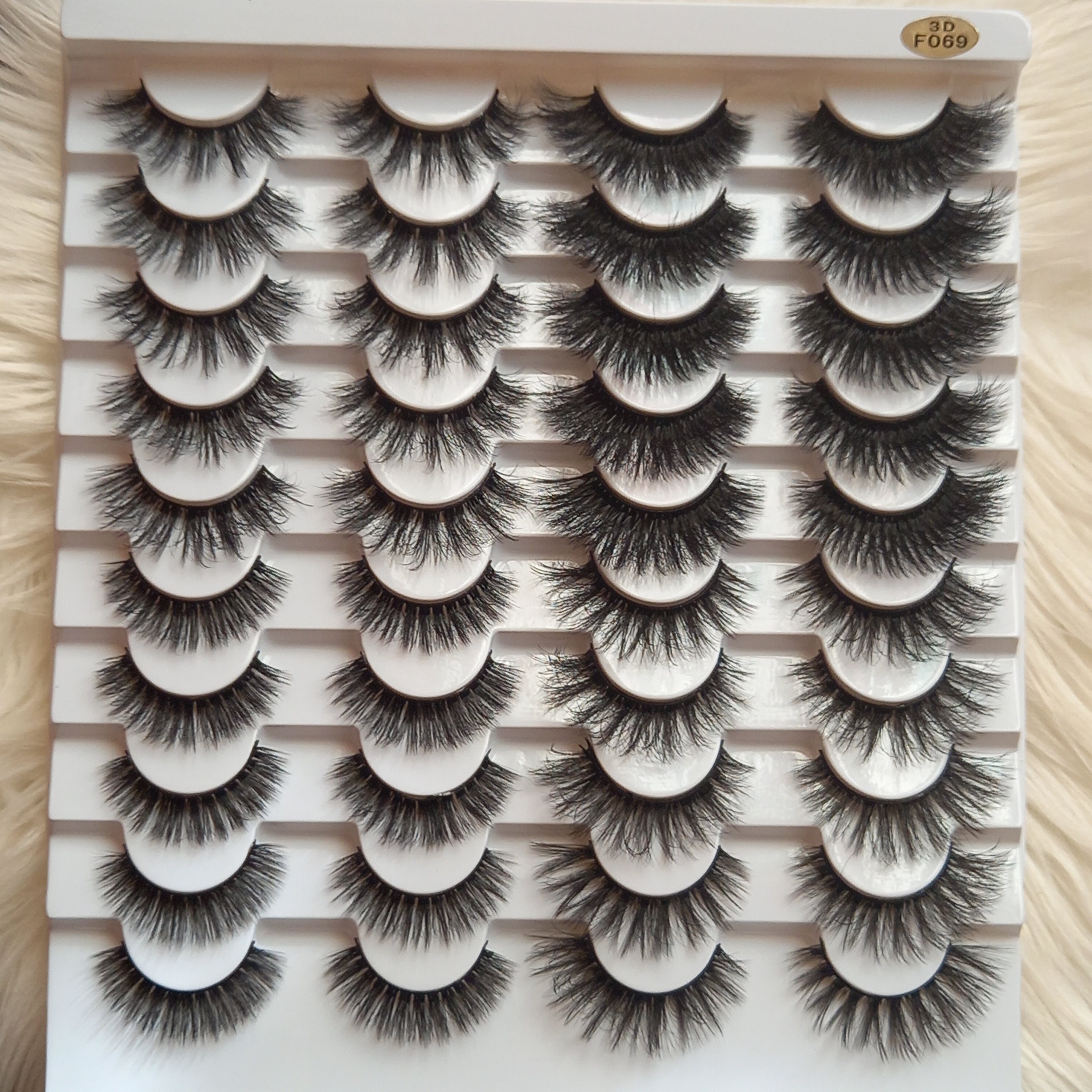 20 Pair Eyelash Pack - 3D F069