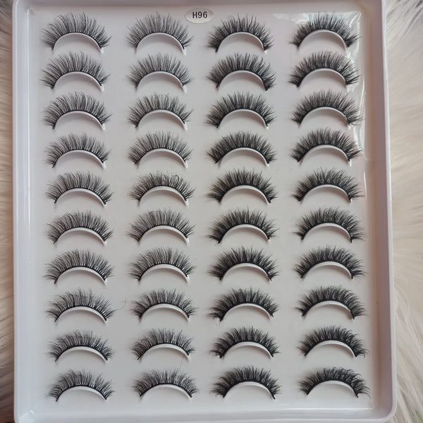 20 Pair Eyelash Pack - H96