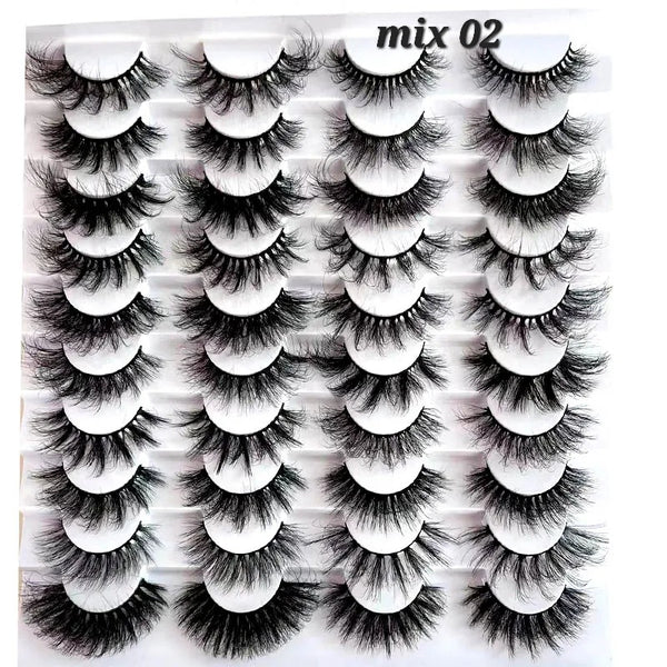 20 Pair Eyelash Pack - Mix 02