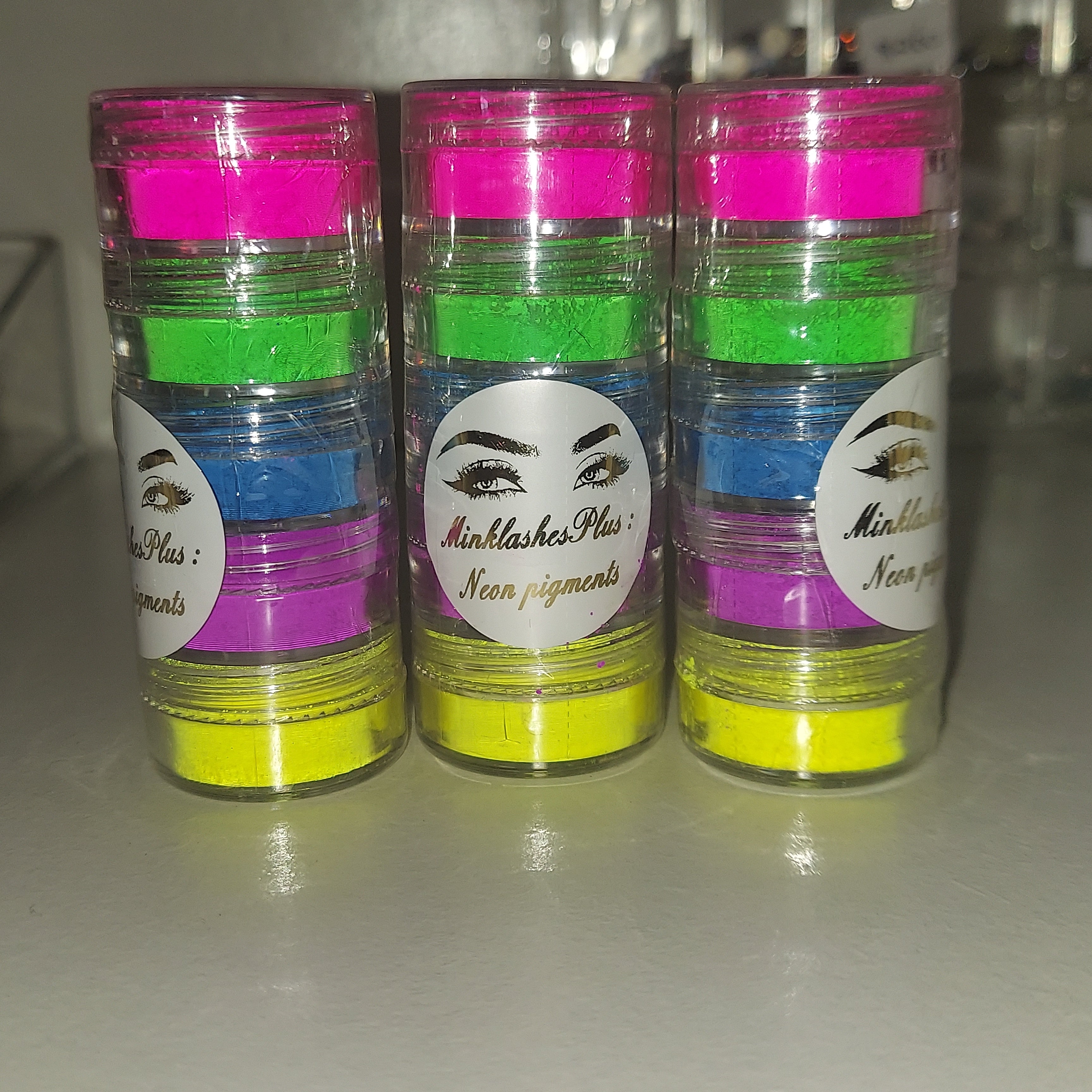 Neon powder 5 stack jar