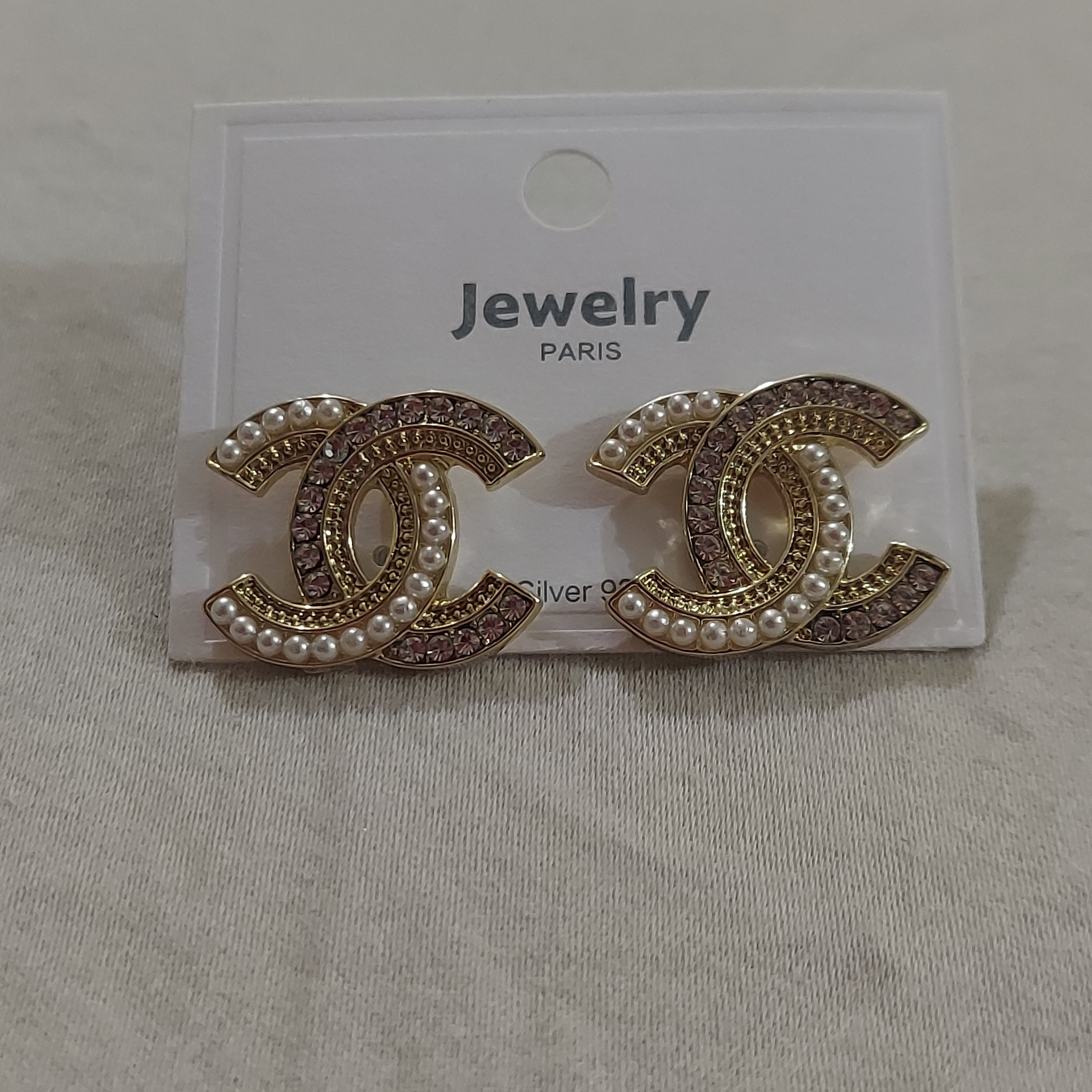 Chanel inspired earrings earr