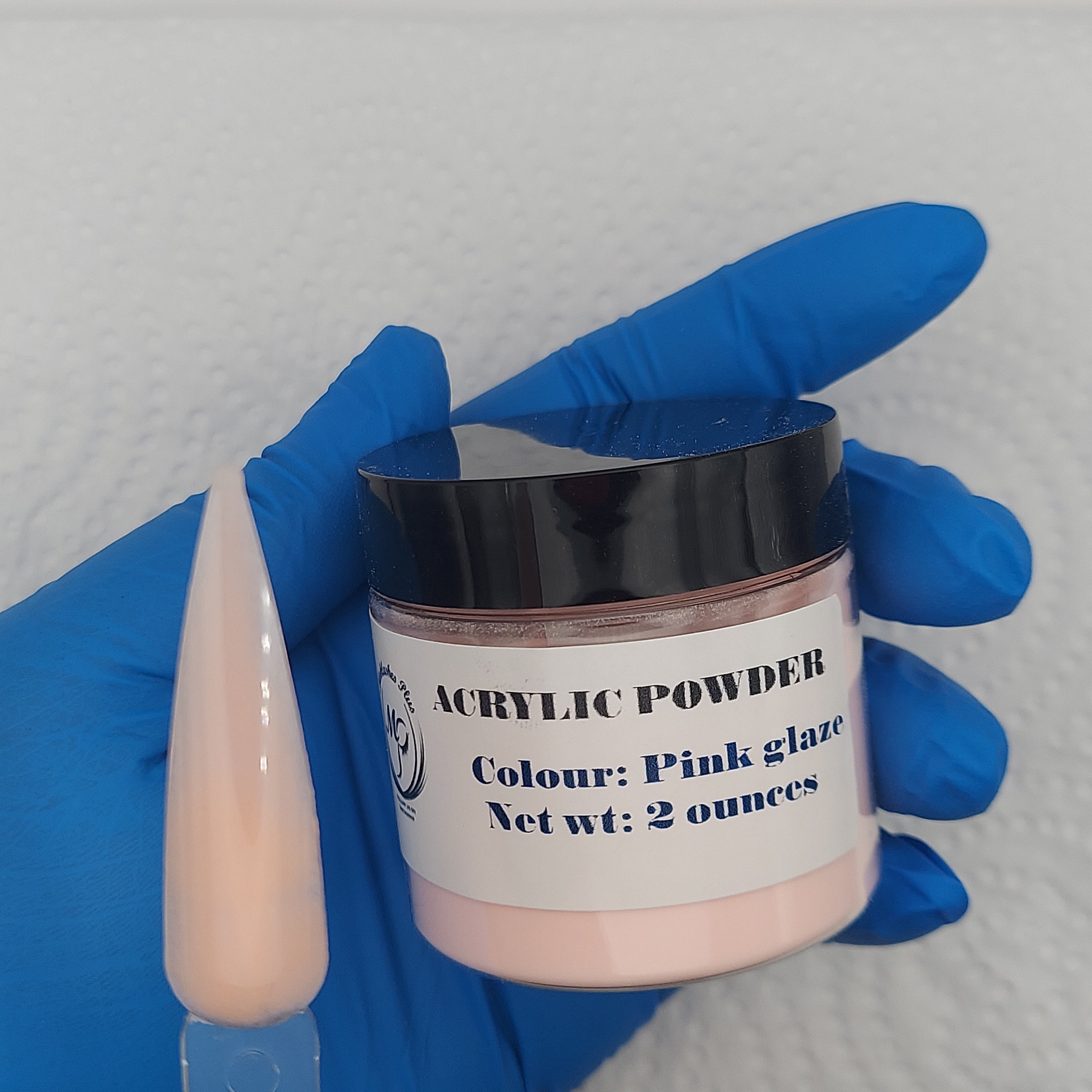 Pink glaze acrylic powder by minklashesplus