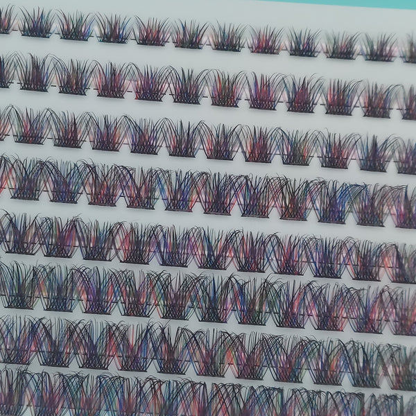 Colored cluster eyelashes H1-C-MIX