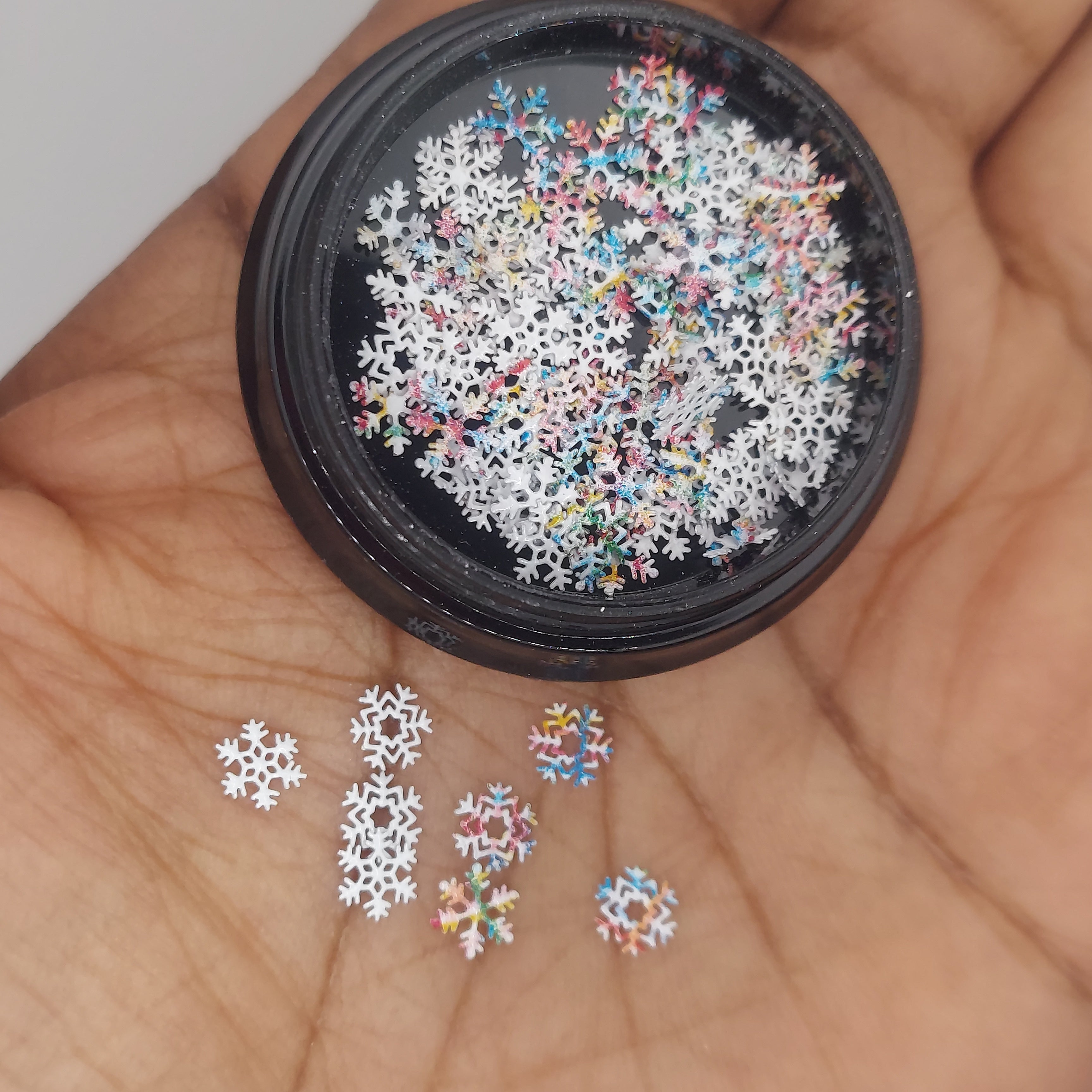 Snowflake nail art decor