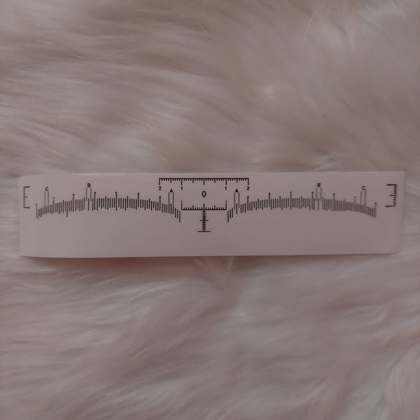 Disposable eyebrow ruler