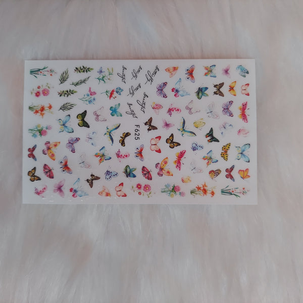 Butterfly nail stickers