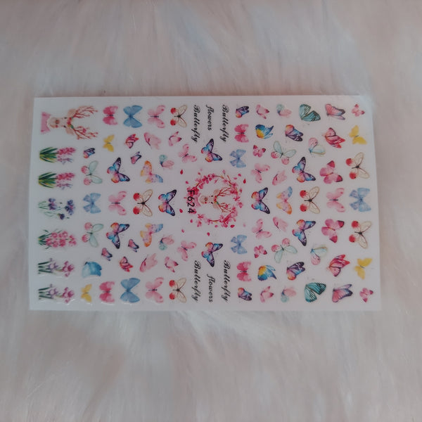 Butterfly nail stickers