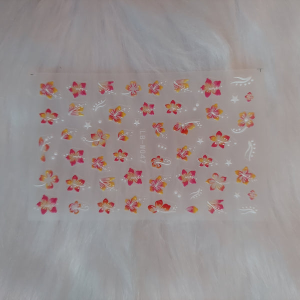 3D flower stickers