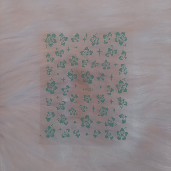 Flower nail sticker