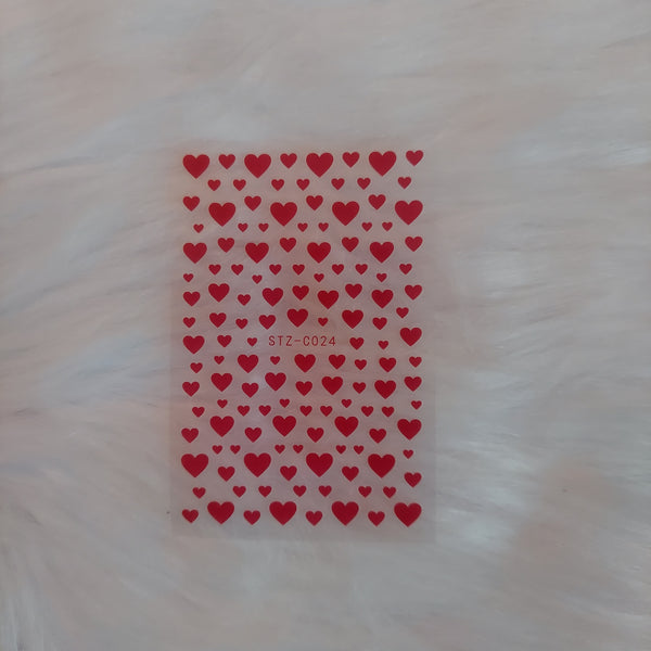 Heart stickers for nails