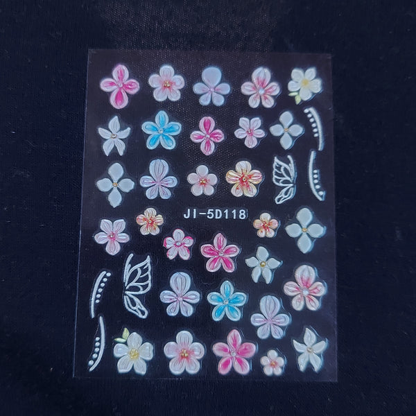 3D flower stickers