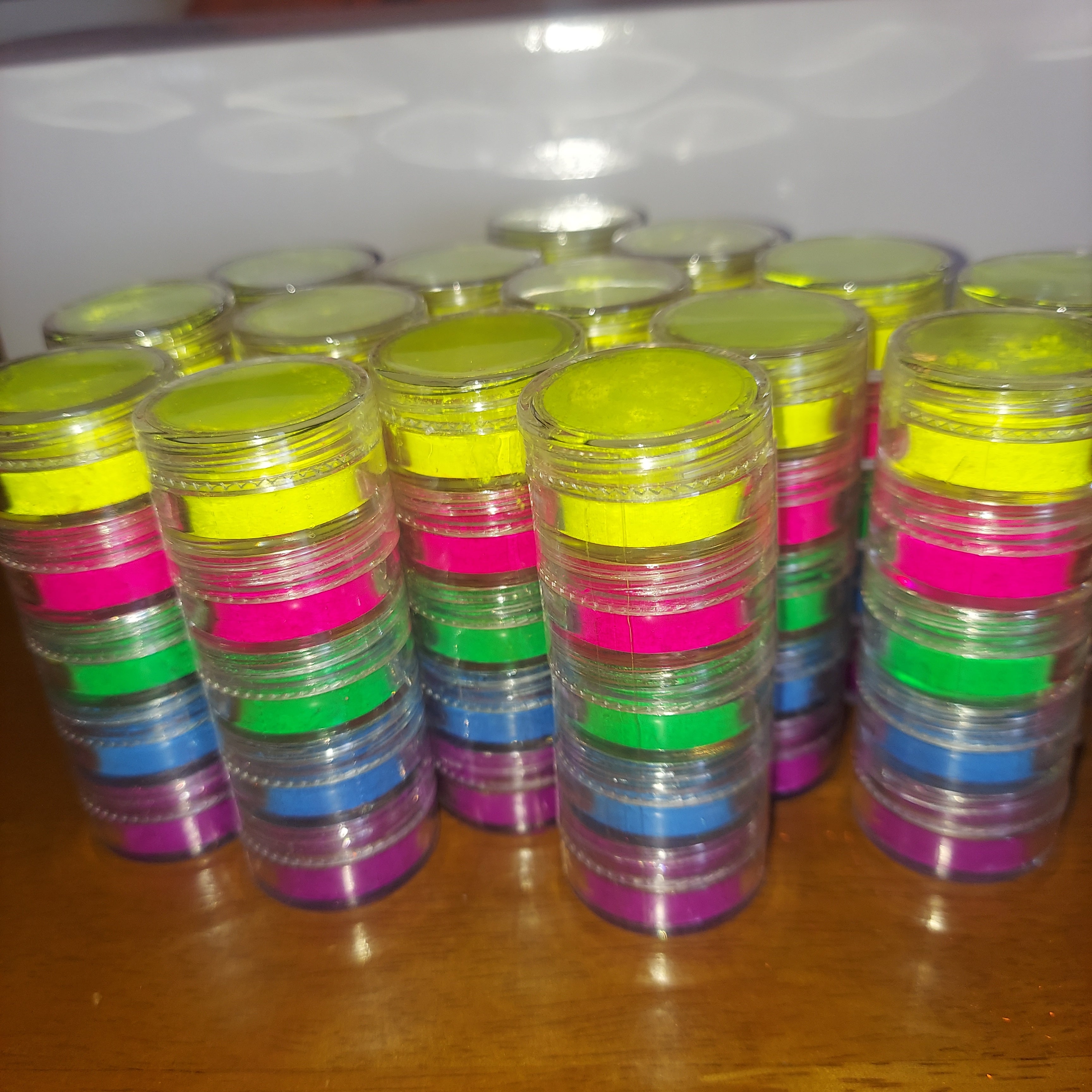 Neon powder 5 stack jar
