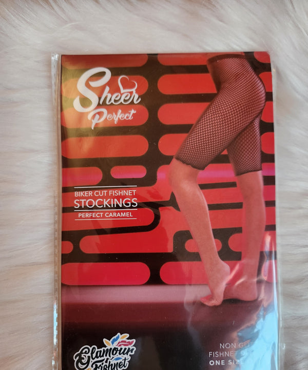 Biker cut fishnet stocking