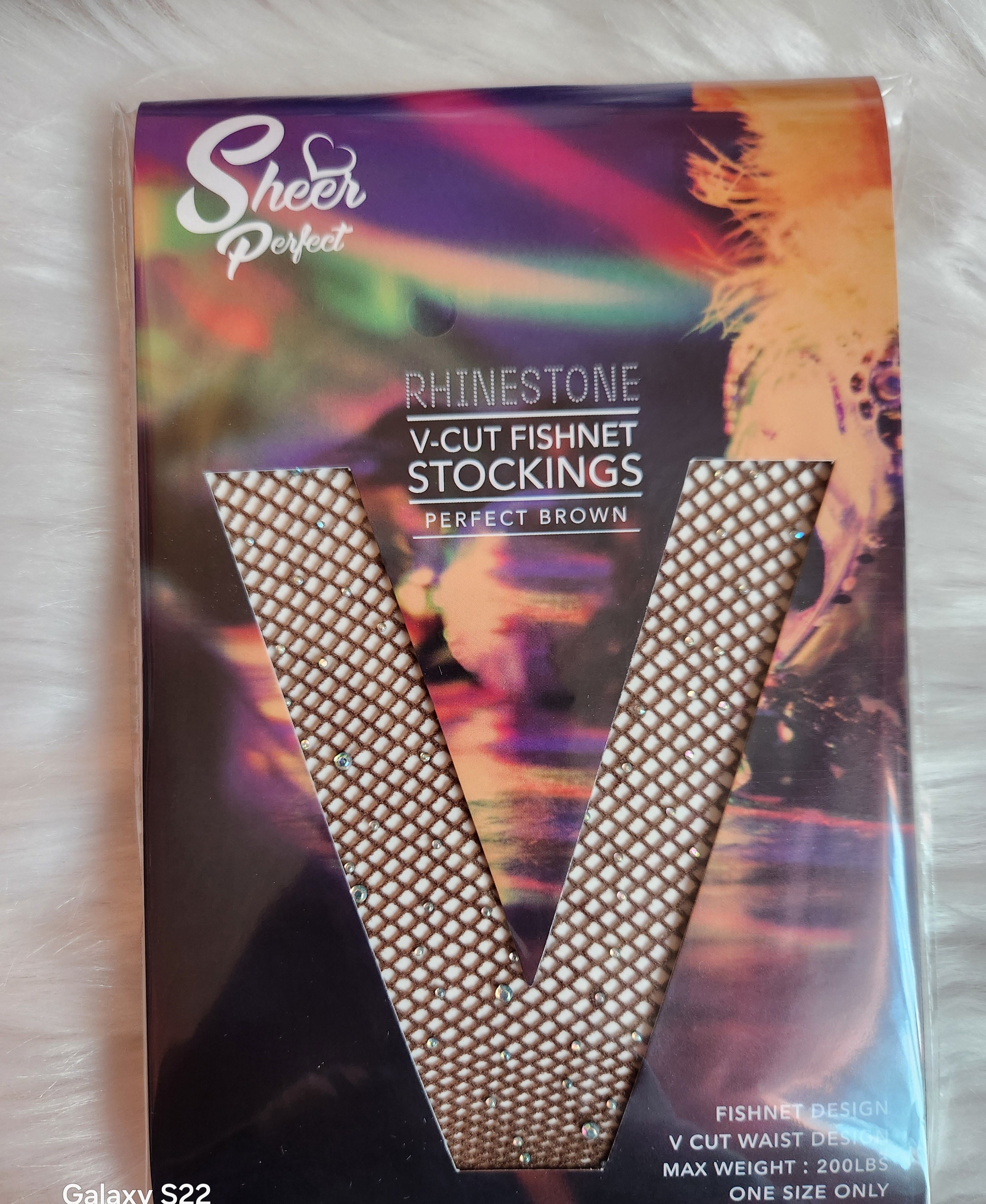 Fishnet stocking with rhinestone