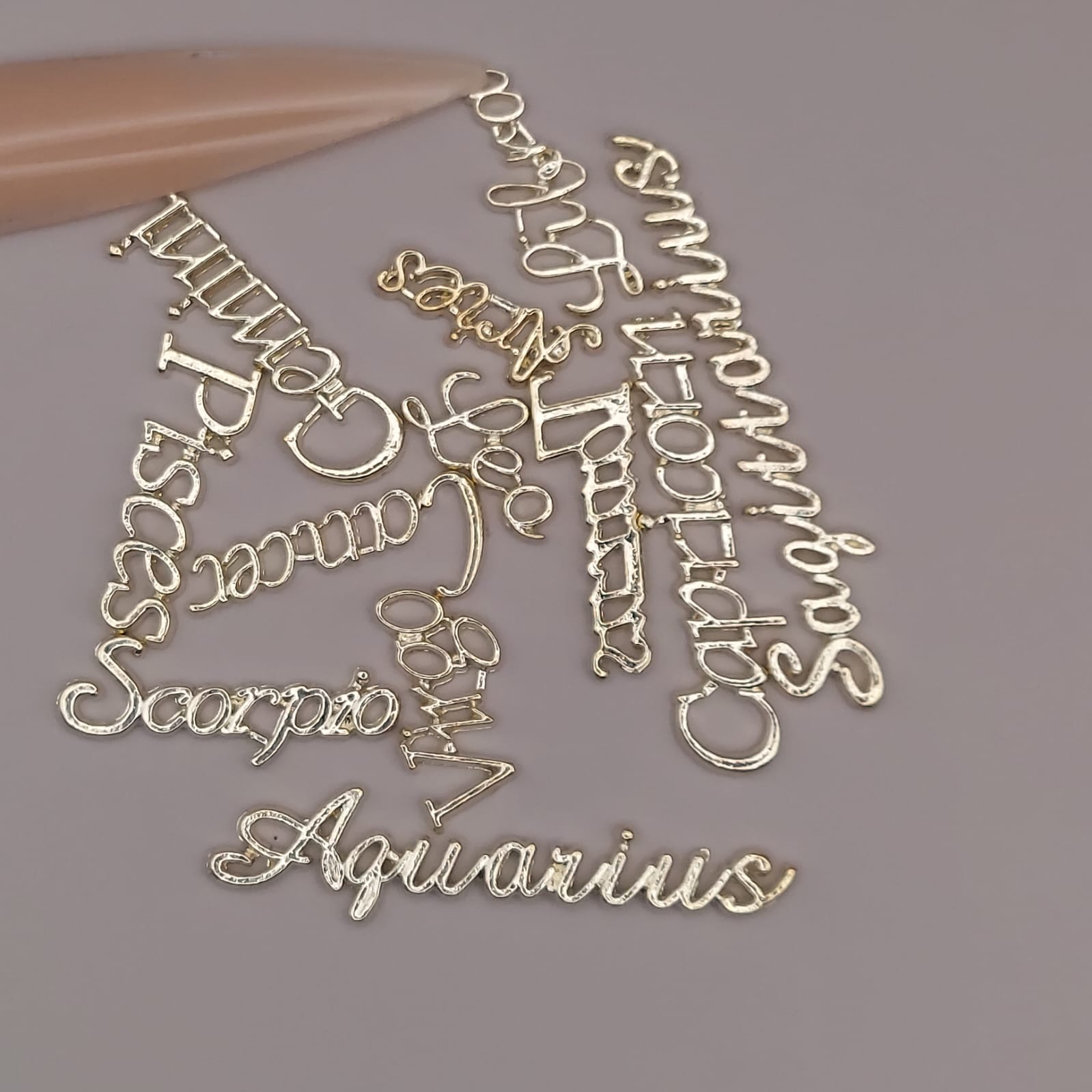 Horoscope nail charms