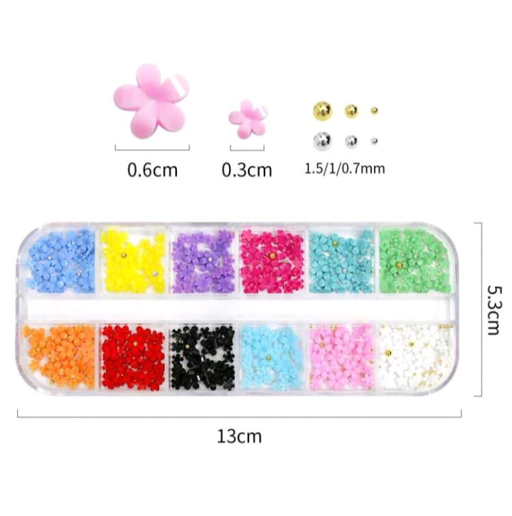 3D flowers for nail art