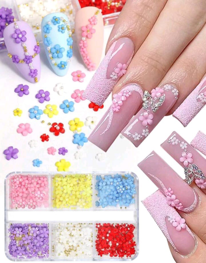 3D flowers for nail art