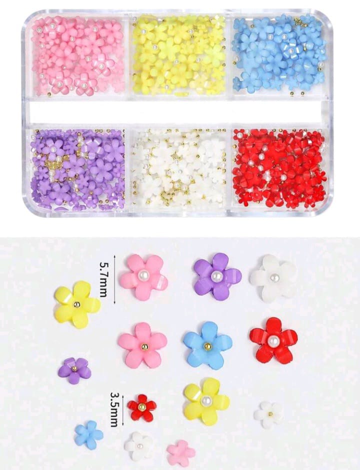 3D flowers for nail art