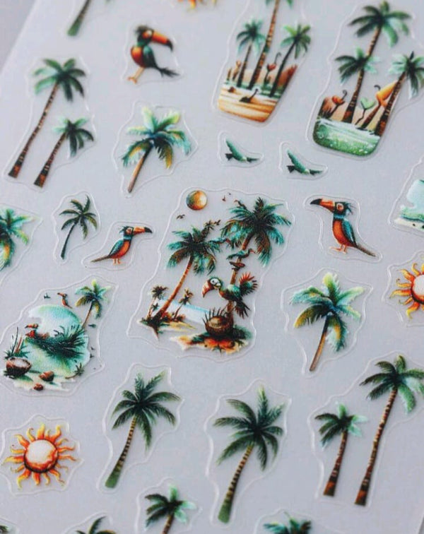 Palm tree nail sticker