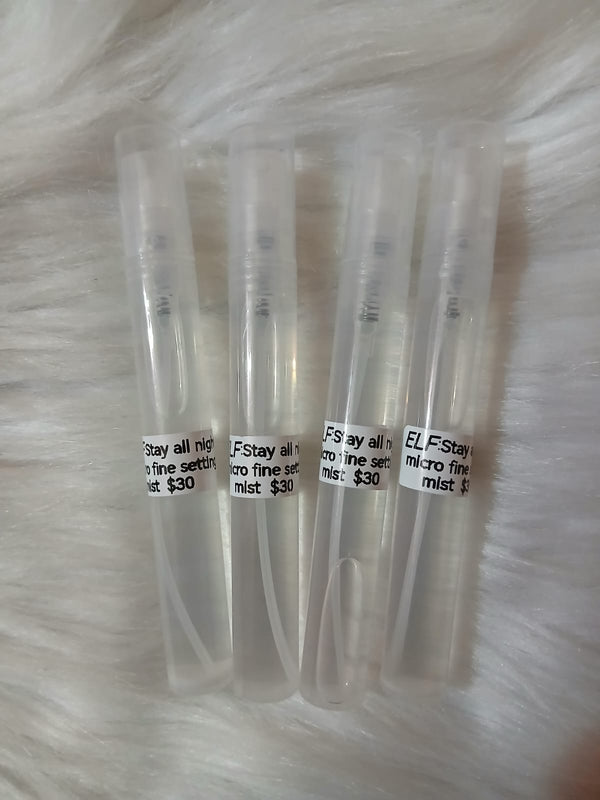 setting/ fixing spray decants