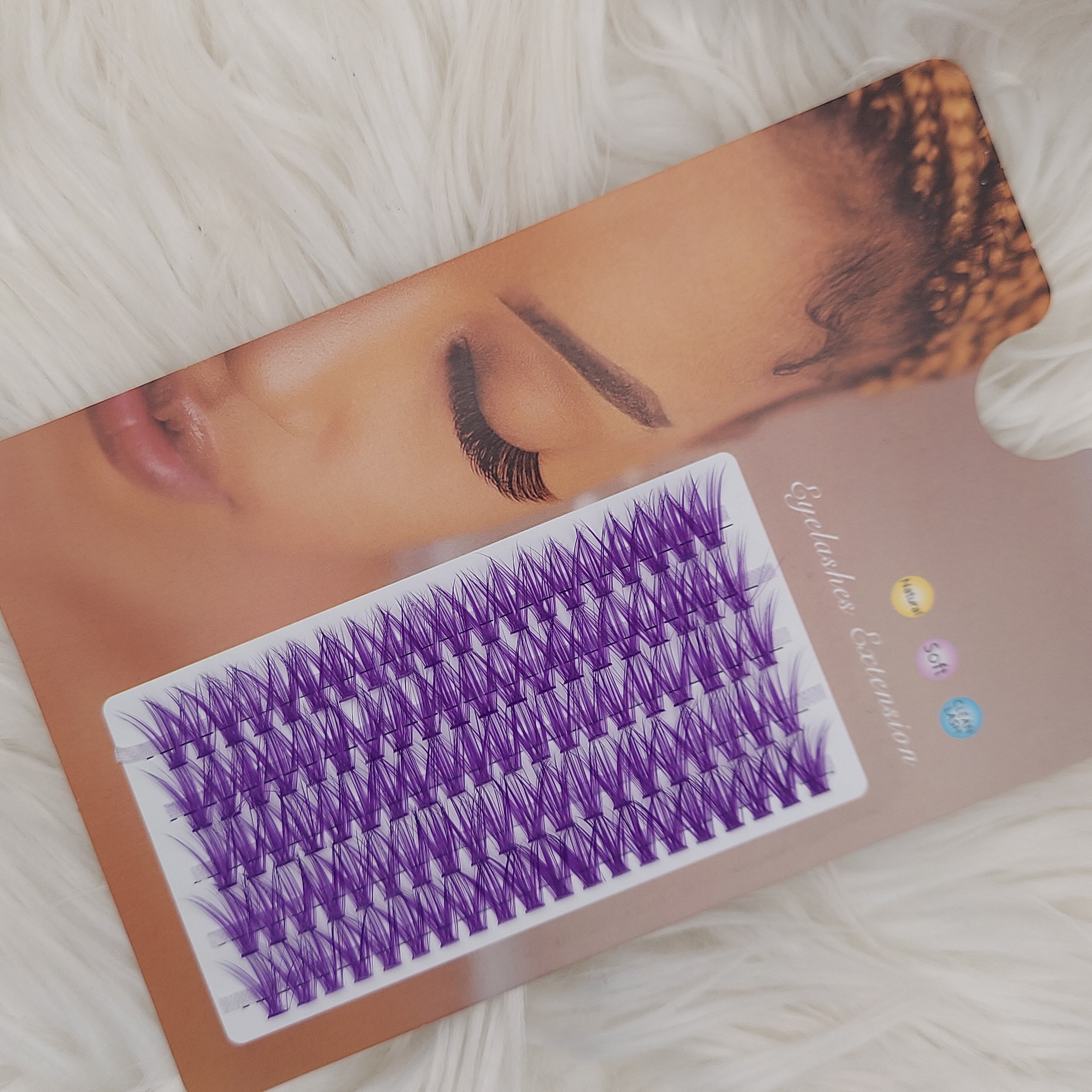 Colored Cluster Lashes - Purple