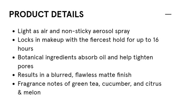 On til Dawn setting spray