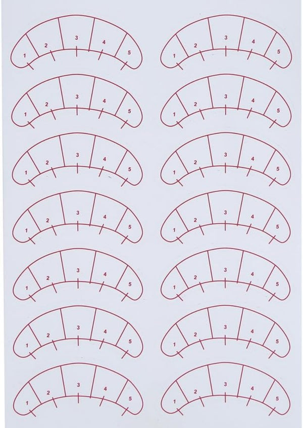 Lash mapping stickers