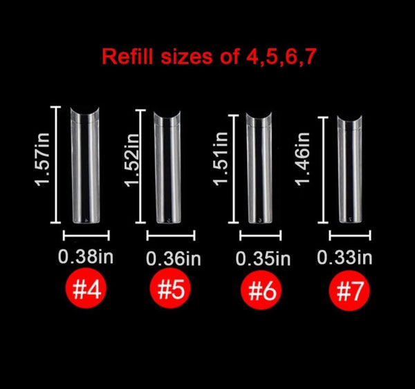 Nail tip refills