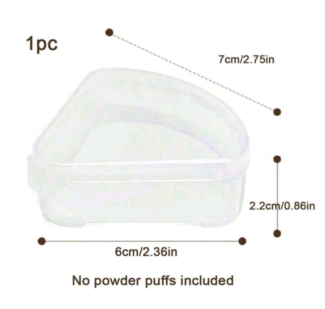 Triangular Powder Puff Storage Container – 1pc