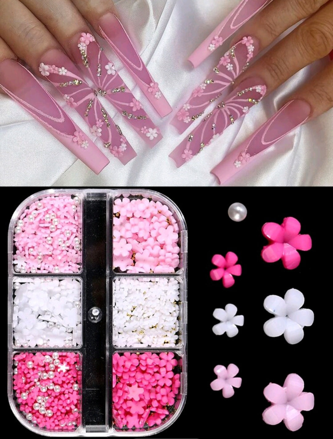 3D flower for nail art