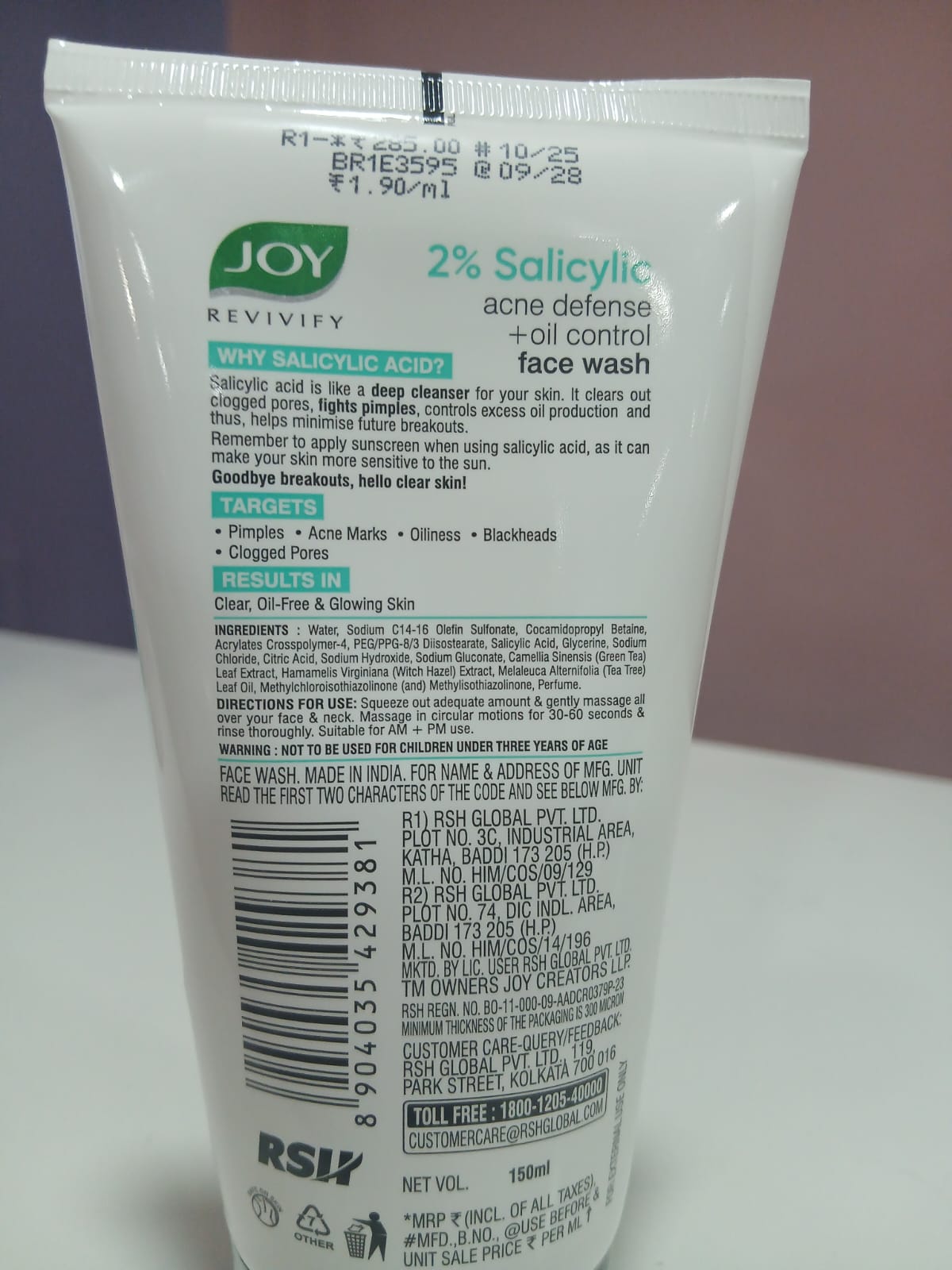 Joy face wash