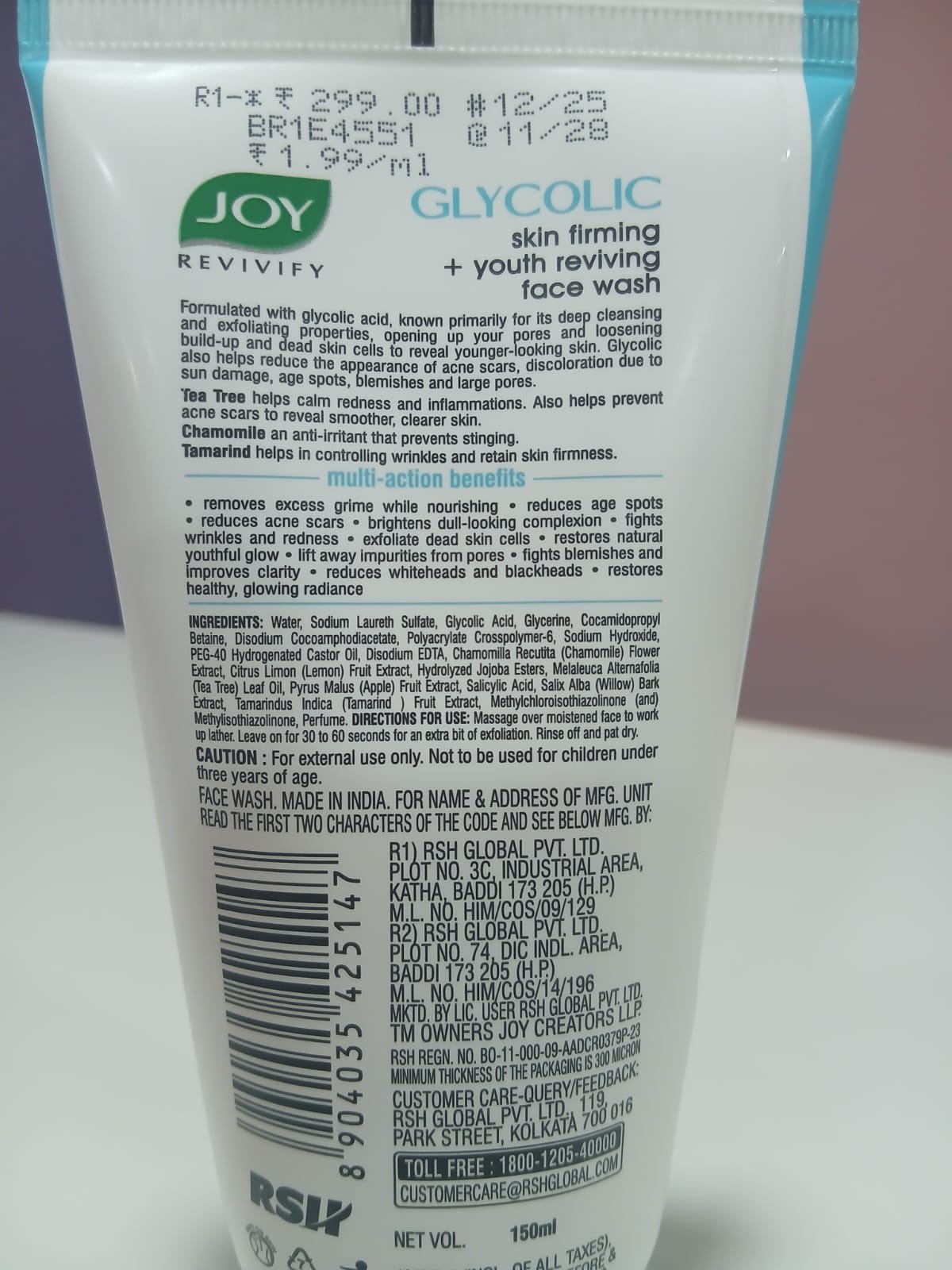 Joy face wash