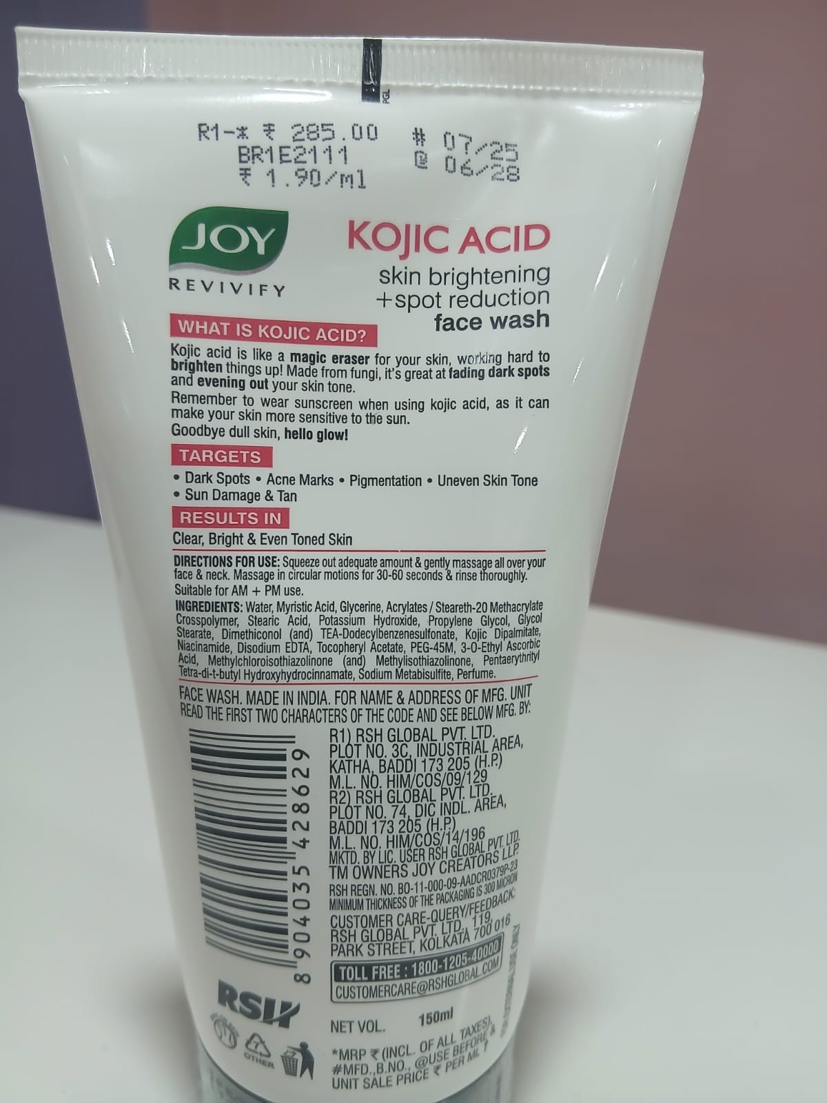 Joy face wash
