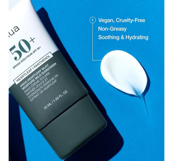 Anua heartleaf silky moisture sunscreen