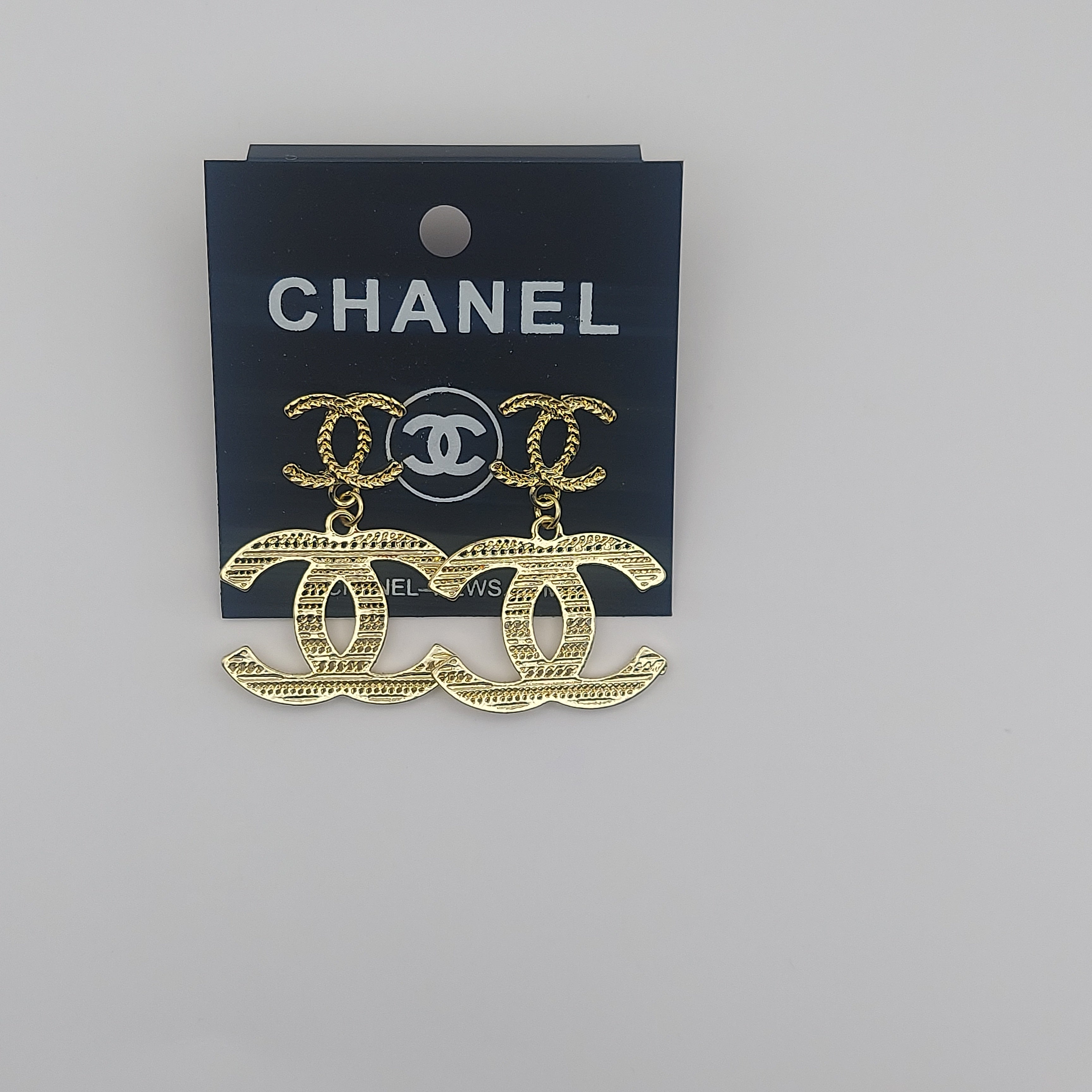 Chanel inspired hanging earrings