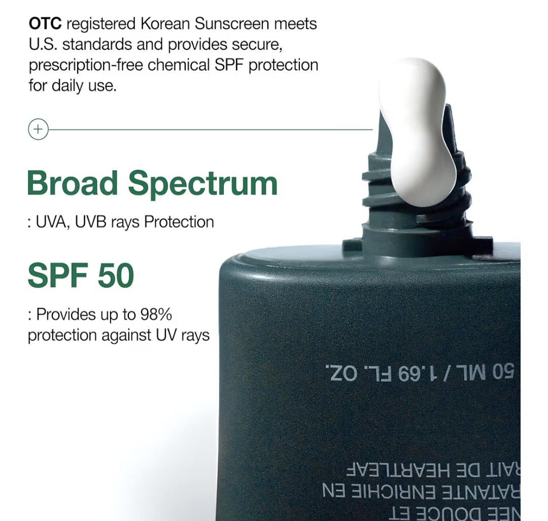 Anua heartleaf silky moisture sunscreen