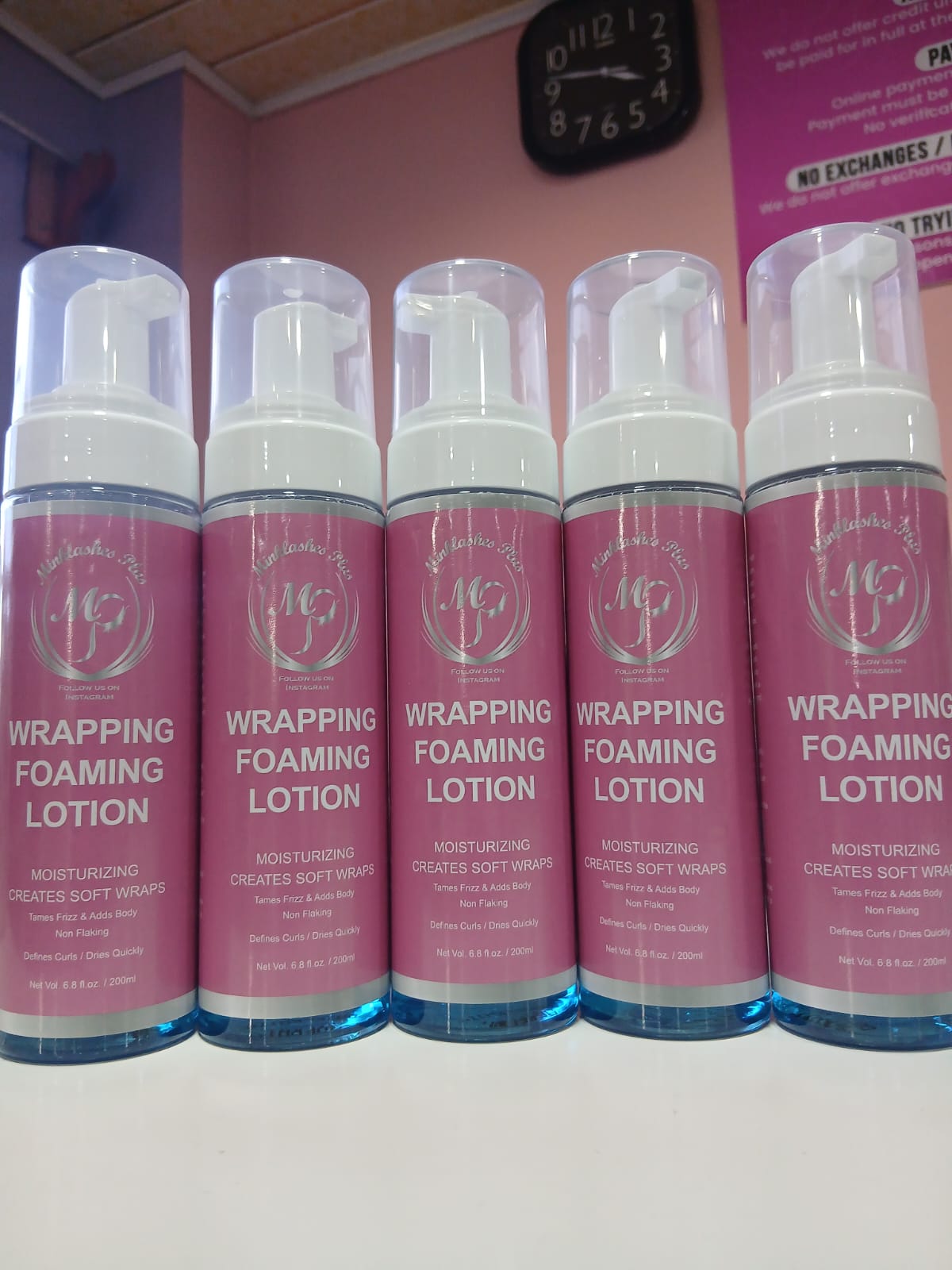 Minklashesplus wrapping foaming lotion